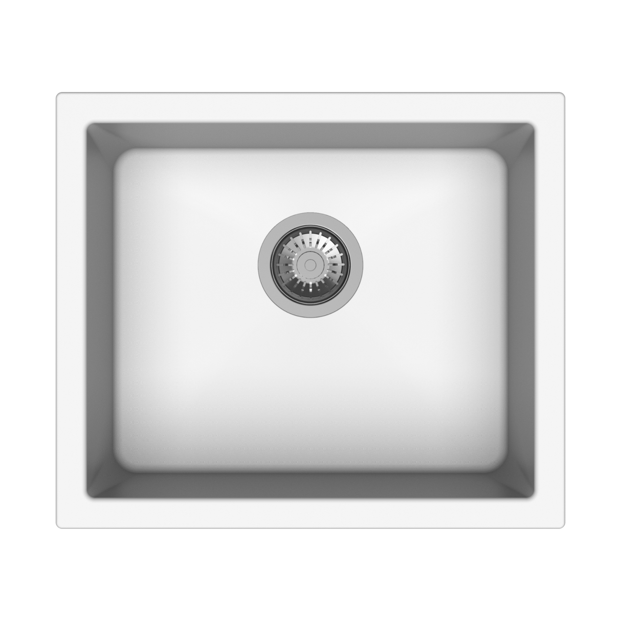 QUARTS 1.0 BOWL W/O DRAIN BOARD (DEPTH 8INCH) - CARYSIL -  ( GRANITE SNOVA - SALSA - 533x457 mm - 21inchX18inch )