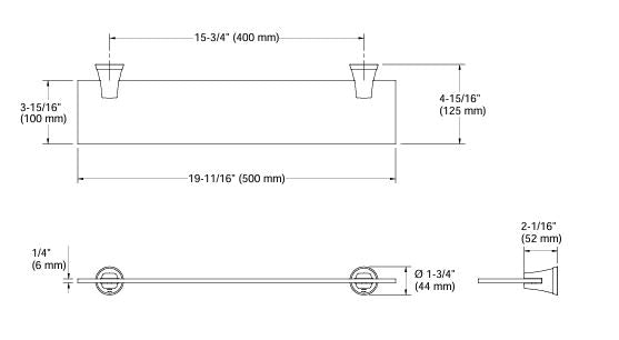 TOWEL SHELF IN FRENCH GOLD - KOHLER POPULAR - ( FRENCH GOLD - POPULAR - 0x0 mm - 0inchx0inch )