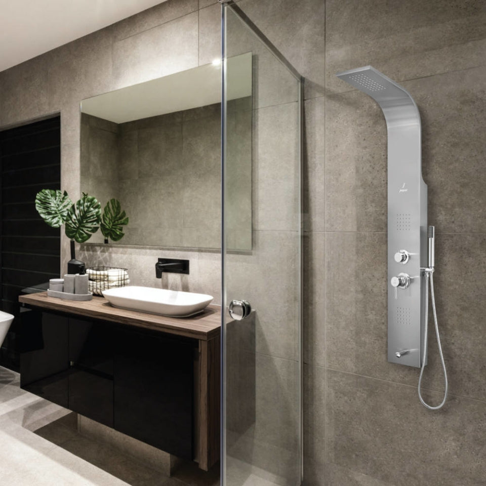 SHOWER PANEL - JAQUAR FAUCETS - ( STAINLESS STEEL - PROJECT - 0x0 mm - 0inchx0inch )