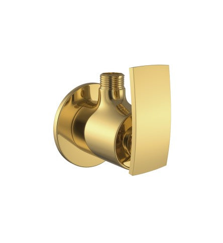 ANGULAR STOP COCK WITH WALL FLANGE - ARTIZE FAUCET - ( GOLD BRIGHT PVD - SIGNAC - 0x15 mm - 0inchX0.5inch )