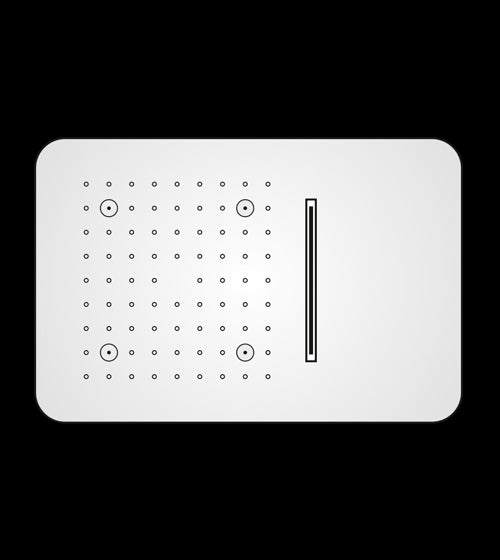 SS 3 FALSE CEILING RAIN SHWR W/INST. KIT - AQUANT - ( CHROME - - 370x250 mm - 14.8inchX10inch )