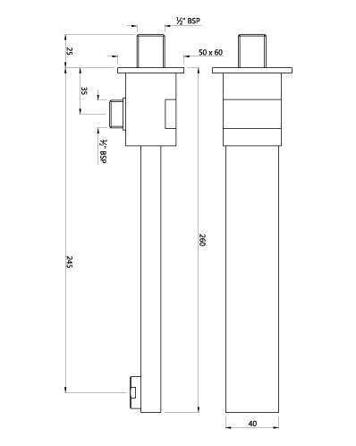 BUTTON SPOUT - ARTIZE FAUCET -  ( CHROME - SPOUT - 0x15 mm - 0inchX0.5inch )