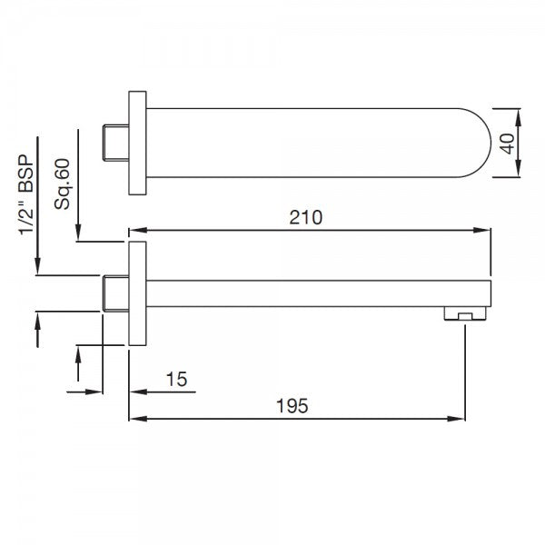 PLAIN SPOUT - ARTIZE FAUCET - ( CHROME - SPOUT - 0x0 mm - 0inchx0inch )