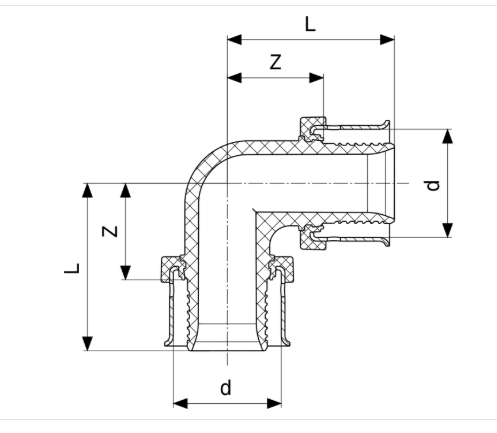 K5816 SPEEDPRESS ELBOW COUPLING 20 - VIEGA -  (  - PEX - 0x20 mm - 0inchX0.75inch )