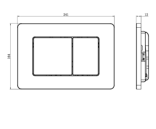 SS FLUSH PLATE - AQUANT -  ( GOLD -  - 0x0 mm - 0inchx0inch )