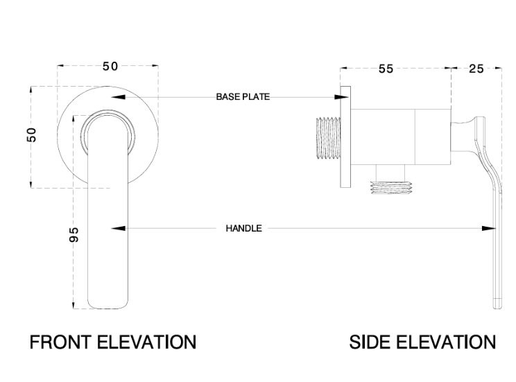 BRASS ANGLE VALUE WITH BRAS FLANGE - AQUANT -  ( GOLD- 0x15 mm - 0inchX0.5inch )