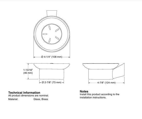 ACCENT-SOAP DISH - KOHLER PREMIUM -  ( ROSE GOLD - PREMIUM -123×107×46mm -4.84×4.21×1.81in)