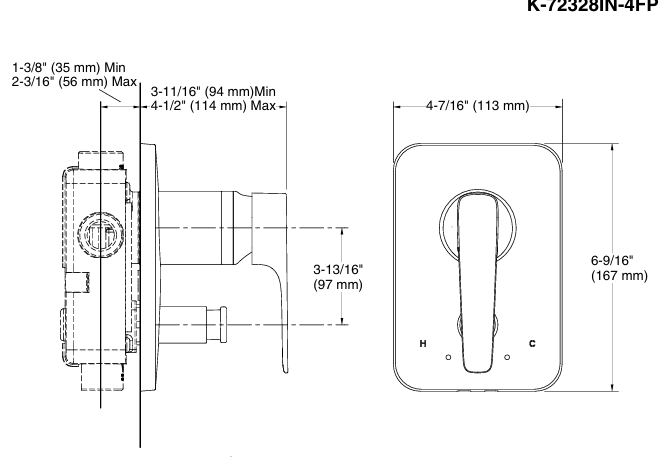 ALEO + RBS TRIM-KOHLER PREMIUM-( FRENCH GOLD-PREMIUM - 0x15 mm - 0inchX0.6inch )