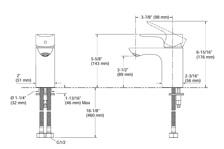 ALEO LAV FAUCET W/O DRAIN - KOHLER PREMIUM -  ( ROSE GOLD - PREMIUM - 0x0 mm - 0inchx0inch )