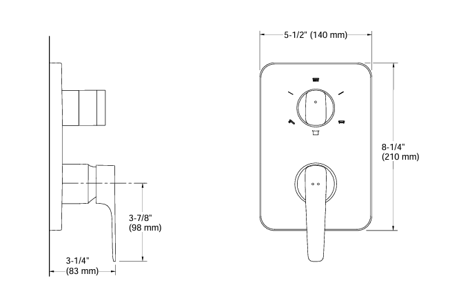 ALEO+ AT 360 TRIM+AT360 VALVE - KOHLER PREMIUM -  ( VIBRANT BRUSHED ROSE GOLD - PREMIUM - 0x0 mm - 0inchx0inch )
