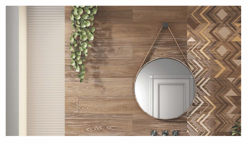 VIBES BROWN - COLORTILE -  (  - SPREAD SPARKLE - 1200x195 mm - 48inchX7.7inch )