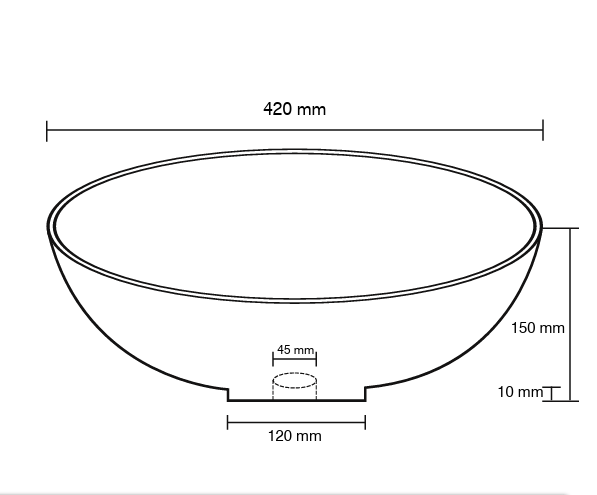 ONYX STONE COUNTER TOP BASIN - AQUANT - ( - - 0x420 mm - 0inchX16.8inch )