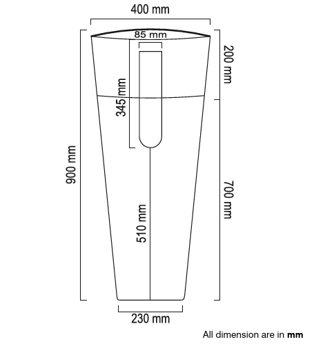 CAVES CREMA W/TOP HOLE STONE PED W/BASIN - AQUANT - ( INDONESIA - TRAVERTINE MARBLE - 900x400 mm - 36inchX16inch )