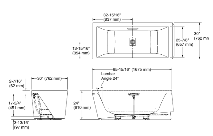 (O2SR)1.7M OVAL FREE/STAN BATH IN WHITE - KOHLER PREMIUM - ( WHITE - PREMIUM - 1700x750 mm - 68inchX30inch )
