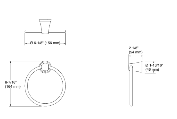 COMPLEMENTARY-TOWEL RING - KOHLER POPULAR - ( POLISHED CHROME - POPULAR - 0x0 mm - 0inchx0inch )