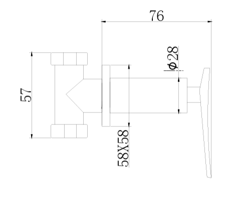 CONC STOP COCK WITH FLANGE - AQUANT - ( ROSE GOLD - - 0x0 mm - 0inchx0inch )