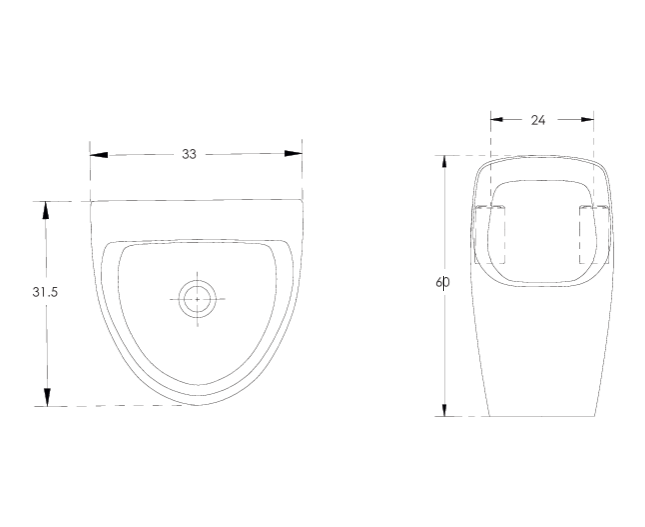 AQUAFREE WATERLESS URINAL - HINDWARE - ( WHITE - - 0x0 mm - 0inchx0inch )