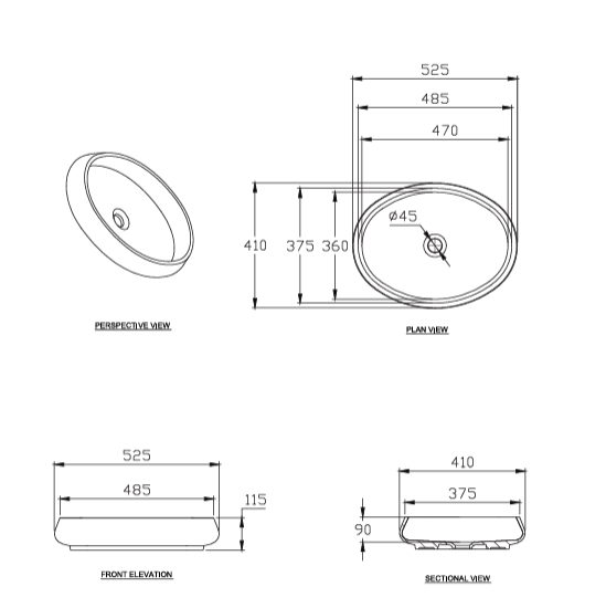 WASH BASIN TABLE TOP AVANTE - HINDWARE - ( STAR WHITE - AVANTE - 525x410 mm - 21inchX16.4inch )