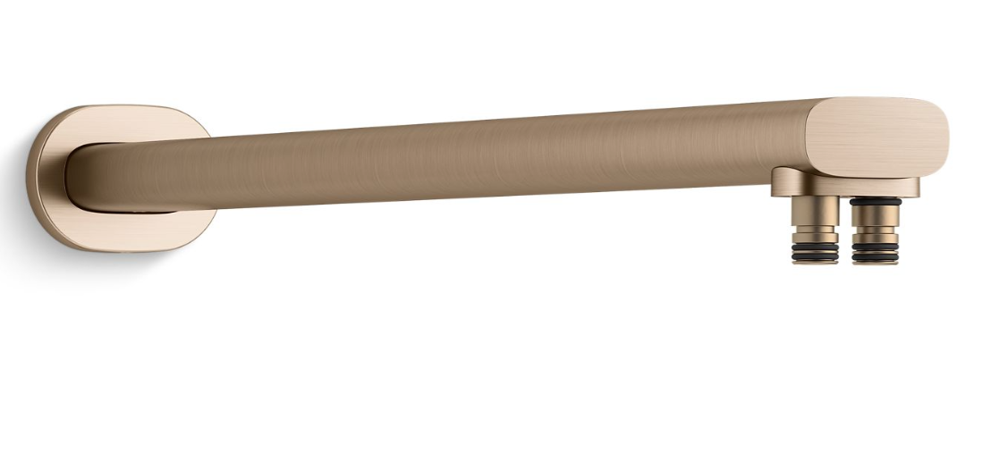 2 FUNCTION WALL MOUNTED RAINHEAD ARM W/CONS - KOHLER PREMIUM - ( BRUSHED BRONZE - PREMIUM - 0x482 mm - 0inchX19inch )