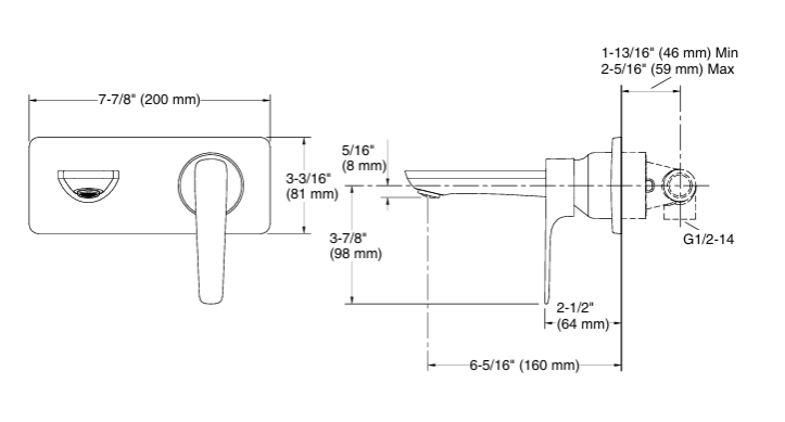 ALEO-WALL MOUNT LAVORTY FAC TRIM +VAL BV - KOHLER PREMIUM - ( BRUSHED BRONZE - PREMIUM - 0x15 mm - 0inchX0.6inch )