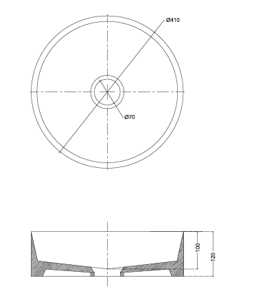 WASH BASIN TABLE TOP MAGRO R - HINDWARE - ( STAR WHITE - ITALIAN - 410x410 mm - 16inchX16inch )