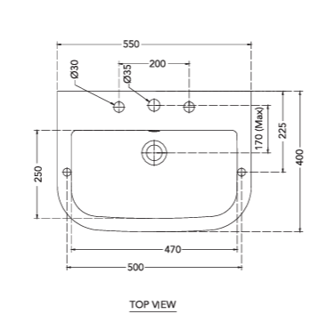 WASH BASIN NEO - HINDWARE - ( STAR WHITE - ART - 550x400 mm - 22inchX16inch )
