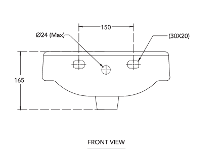 WASH BASIN WALL HUNG - HINDWARE - ( STAR WHITE - CUTE - 350x265 mm - 14inchX10.5inch )