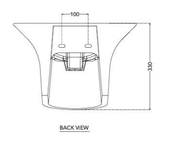 WASH BASIN ELEGANCEW/INTEGRATED PEDESTAL - HINDWARE - ( STAR WHITE - - 470x430 mm - 18.8inchX17.2inch )