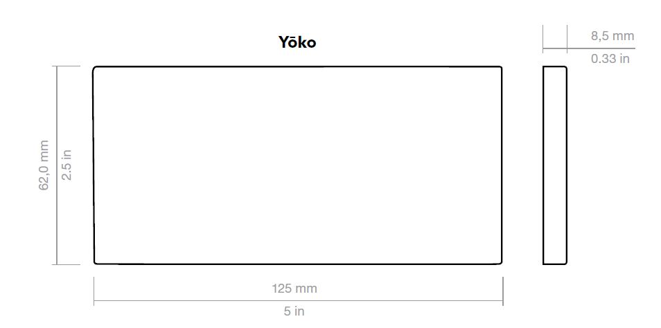 YOKO BORDO - SPAIN-( 125x62 mm - 5inchX2.48inch )