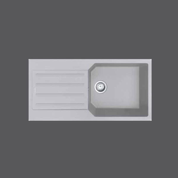 1 BOWL 611/211-100 31/2INCH WWK ND WRO - FRANKE - ( STONE GREY - EURODOMO - 1000x500 mm - 40inchX20inch )