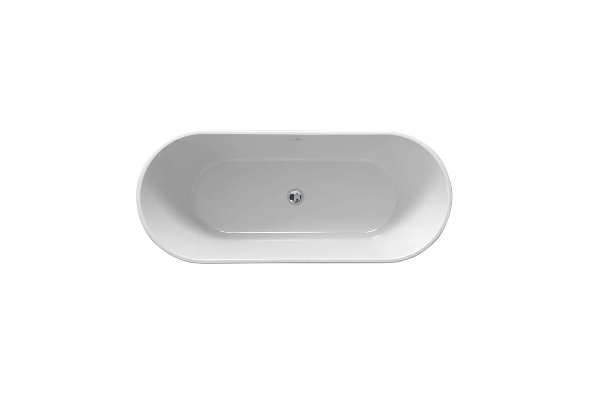 FREE STANDING BATH TUB ( HT-600MM) - OYSTER - ( WHITE - SPHINX-6025 - 1650x700 mm - 66inchX28inch )