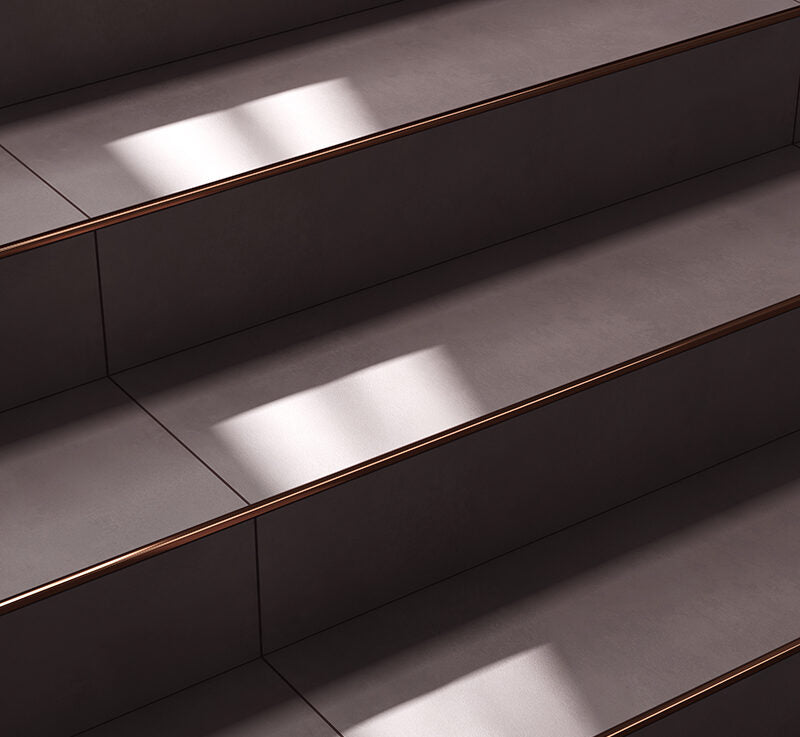 SS 304 TILE TRIM - TILE TRIMS - (MATT ROSE GOLD - FALDU - 2400x11x11 mm - 96inchX0.44inchX0.44inch)