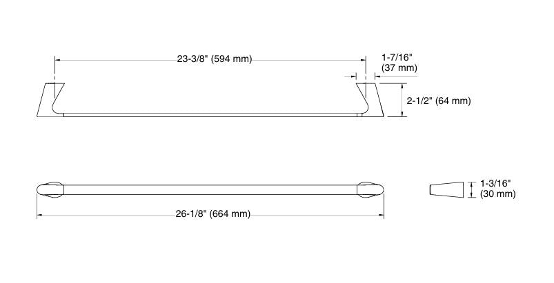ACCENT-TOWEL BAR - KOHLER PREMIUM -  ( FRENCH GOLD - PREMIUM - 0x0 mm - 0inchx0inch )