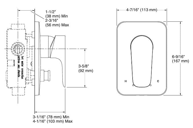 (PRUN)ALEO-SL DIV TRIM + AT 235 CONC.VALVE - KOHLER PREMIUM -  ( BRUSHED BRONZE - PREMIUM - 0x0 mm - 0inchx0inch )