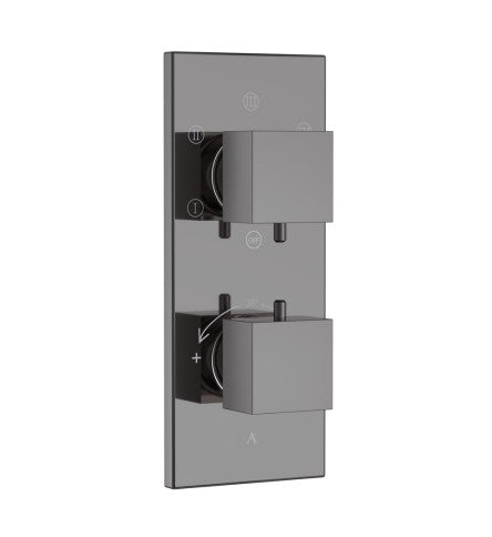 CONC.THERMO SET 2IN 5OUT+1FREE W/SHUTOFF - ARTIZE FAUCET - ( BLACK CHROME - THERMATIK-S - 0x20 mm - 0inchX0.75inch )