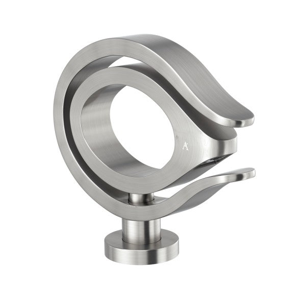 S.L BASIN MIXER W/O POPUP W/PIPES 450MM - ARTIZE FAUCET - ( STAINLESS STEEL - TIARA - 0x15 mm - 0inchX0.5inch )