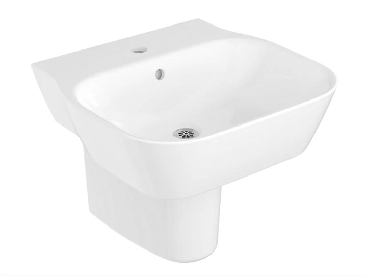 SPAN SQ 484X459 WM LAVATORY W HALF PED - KOHLER POPULAR - ( - POPULAR - 484x459 mm - 19.4inchX18.4inch )