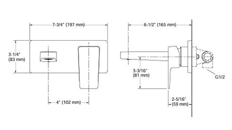 HONE-SL W/M BASIN MIXER W/O DRAIN PIPES - KOHLER PREMIUM -  ( POLISHED CHROME - PREMIUM - 0x15 mm - 0inchX0.6inch )