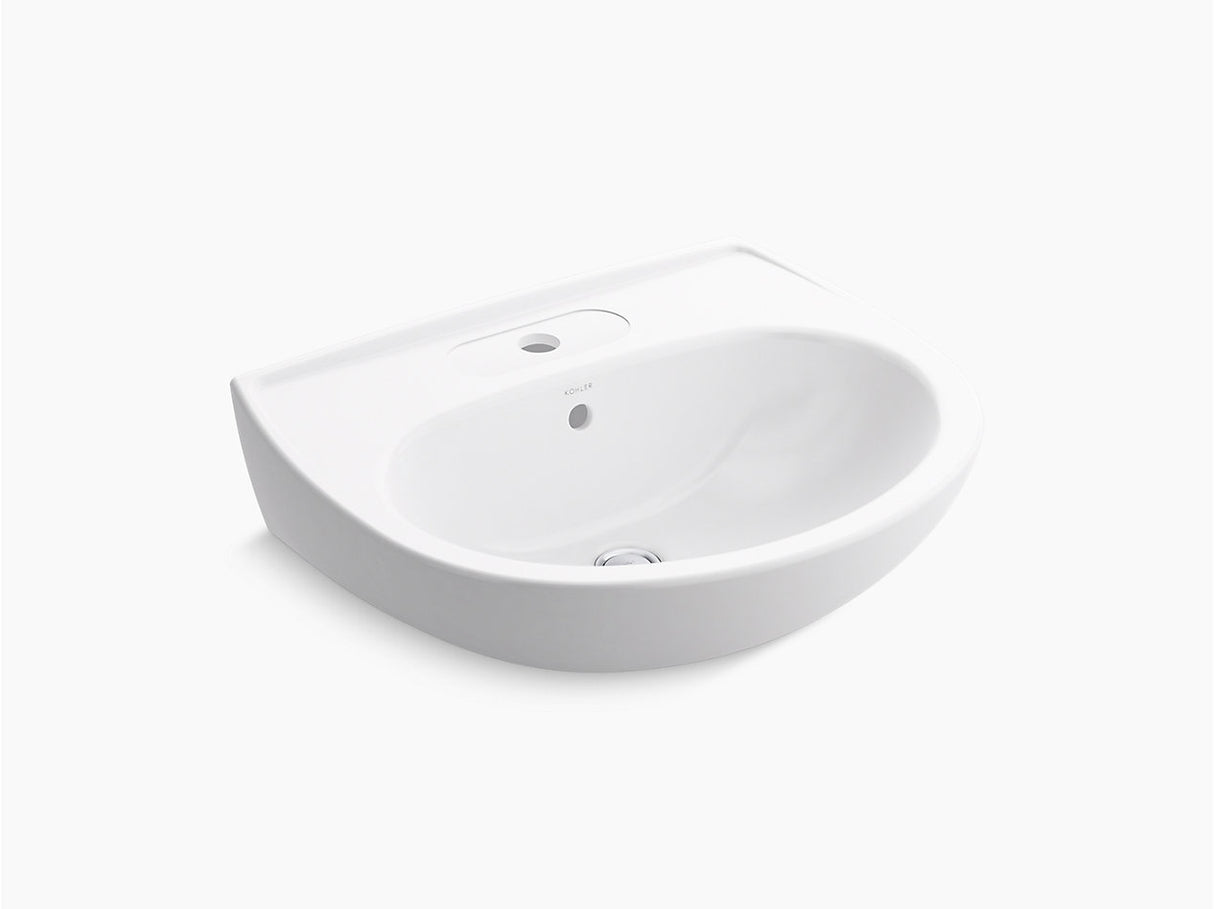 W/M BASIN W/SINGLE FAUCET HOLE - KOHLER POPULAR - ( WHITE - POPULAR - 540x464 mm - 22inchX19inch )