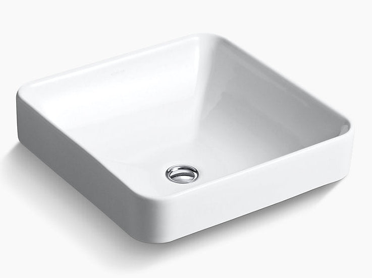 FOREFRONT-TABLE TOPBASIN W/O OVERFLOW SQ - KOHLER PREMIUM - ( WHITE - PREMIUM - 413x413 mm - 17inchX17inch )