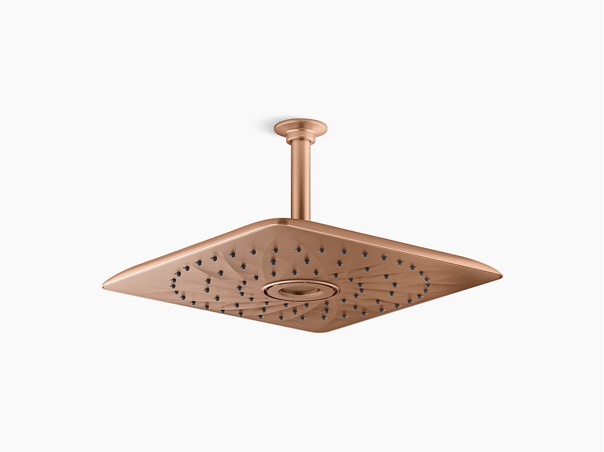 RAIN MAX SQUARE RH DUAL CORE SHOWER HEAD - KOHLER PREMIUM -  ( VIBRANT BRUSHED ROSE GOLD - PREMIUM - 305x305 mm - 12.2inchX12.2inch )