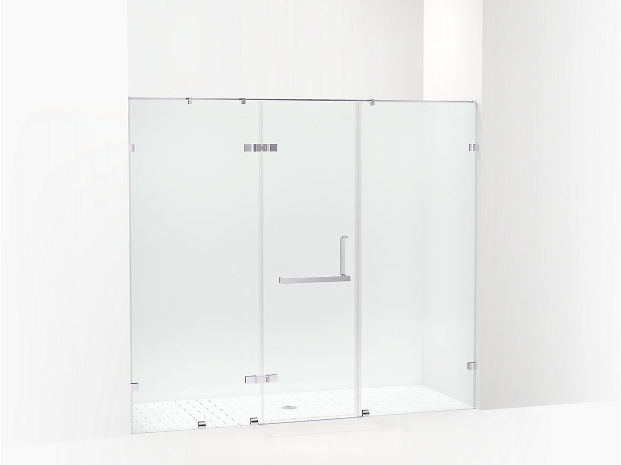 SINGULIER 1DOOR / 2PARTITION - STRAIGHT ENCLOSURE 2700.HT - KOHLER PREMIUM - ( POLISHED CHROME - PREMIUM - 0x0 mm - 0inchx0inch )