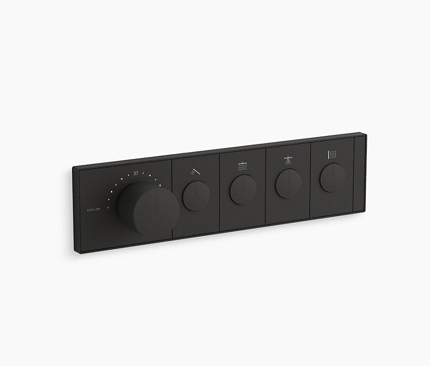 ANTHEM RECESSED EXPOSED PART MECH THERM/CONT 2IN/4OUT - KOHLER LUXURY - ( MATT BLACK - LUXURY - 0x0 mm - 0inchX0inch )