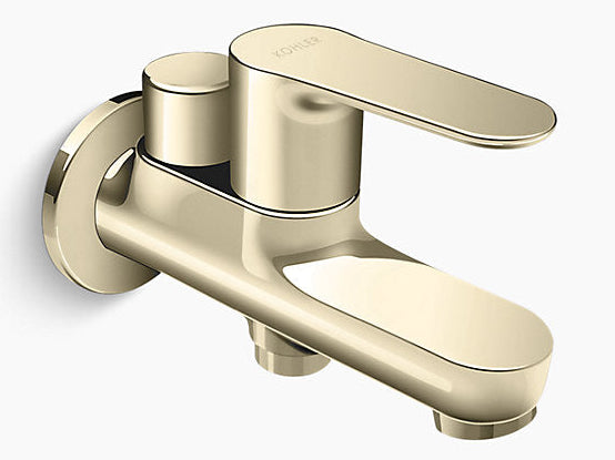 JULY-2 WAY BIB COCK W/FLANGE - KOHLER POPULAR - ( FRENCH GOLD - POPULAR - 0x15 mm - 0inchX0.6inch )
