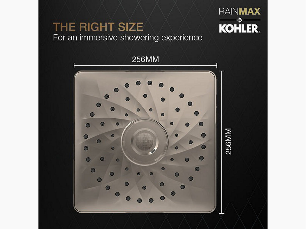 RAIN MAX SQUARE RH DUAL CORE SHOWERHEAD - KOHLER PREMIUM - ( BRUSHED BRONZE - PREMIUM - 256x256 mm - 10.2inchX10.2inch )