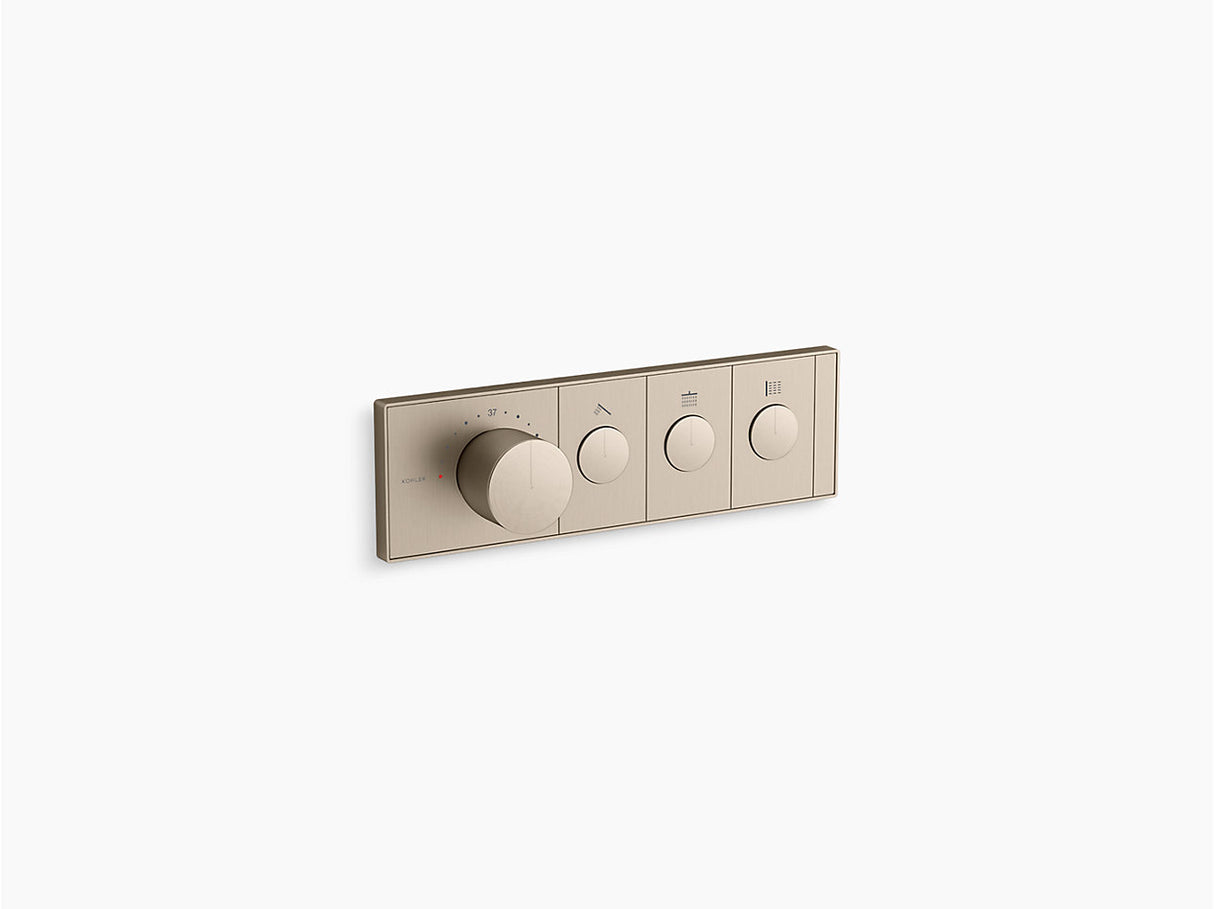 ANTHEM RECESSED EXPOSED PART MECH THERM/CONT 2IN/3OUT - KOHLER LUXURY - ( BRUSHED BRONZE - LUXURY - 0x0 mm - 0inchx0inch )