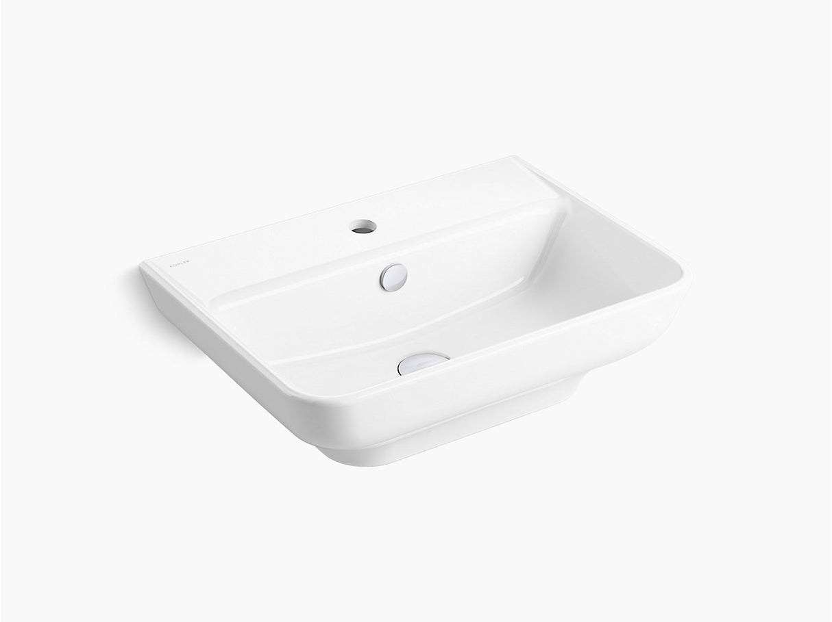 TRACE-W/M W.BASIN W/1 T.HOLE W/OVERFLOW - KOHLER PREMIUM - ( WHITE - PREMIUM - 540x400 mm - 21.5inchX16inch )