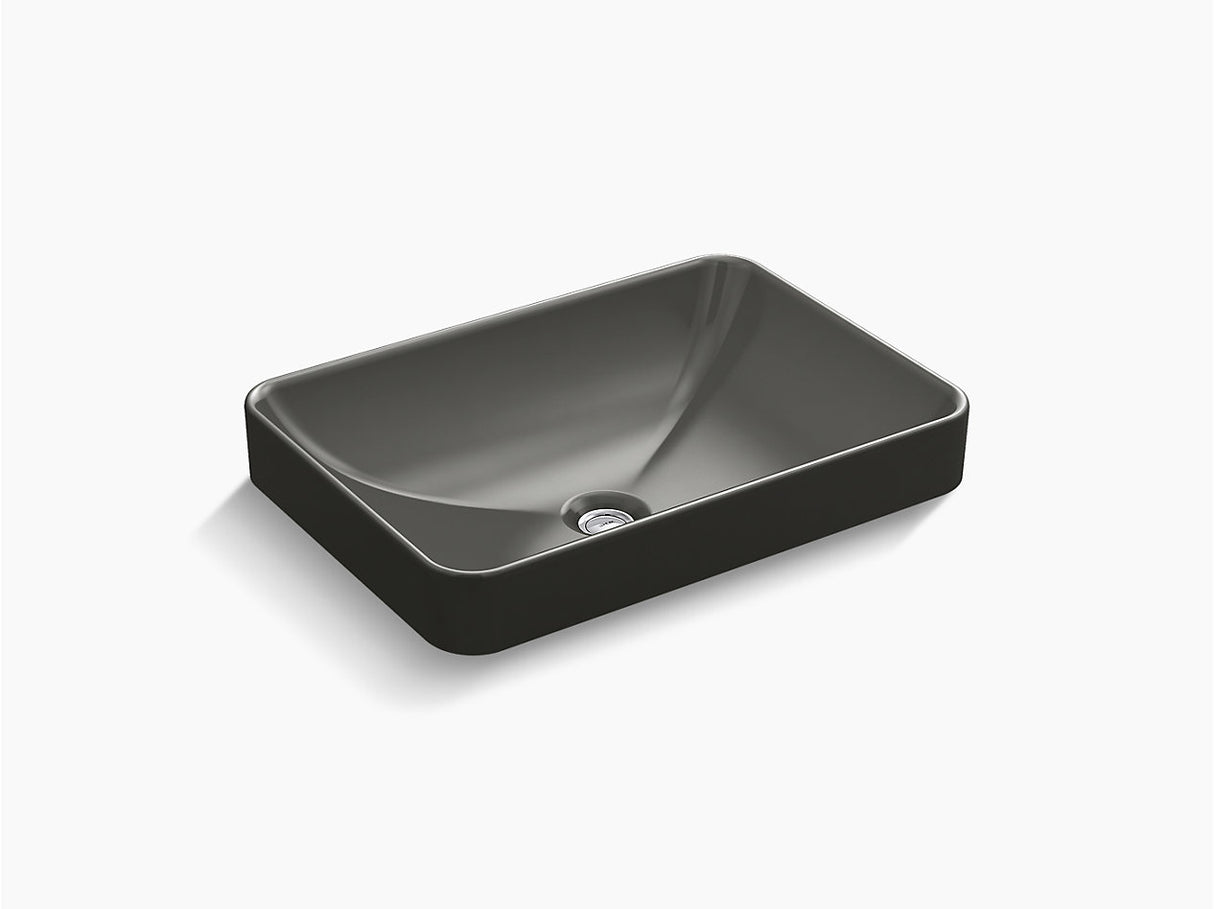 FOREFONT-TABLE TOP BASIN W/O FAUCET HOLE - KOHLER LUXURY - ( THUNDER GREY - LUXURY - 575x410 mm - 23inchX16inch )