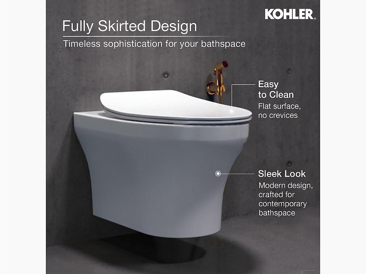 SPACITY WALL HUNG EWC W/O SC FOR 28922IN-S-0 (BOLT DISTANCE 7INCH)- KOHLER PREMIUM - ( WHITE - PREMIUM - 0x0 mm - 0inchX0inch )