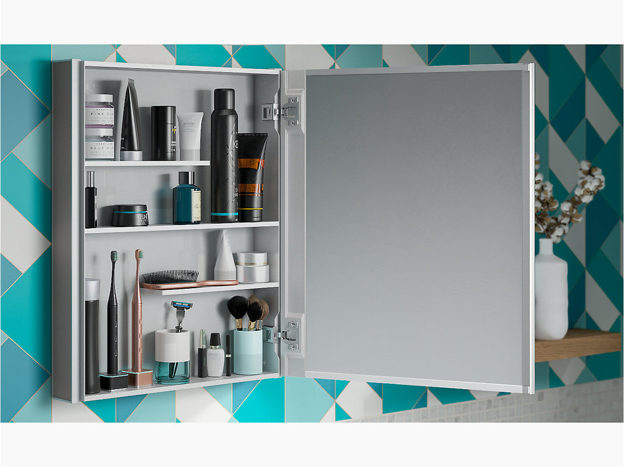 MAXSTOW MIRRORED CABINET - KOHLER LUXURY - ( DARK ANODIZED ALUMINUM - LUXURY - 600x500 mm - 24inchX20inch )